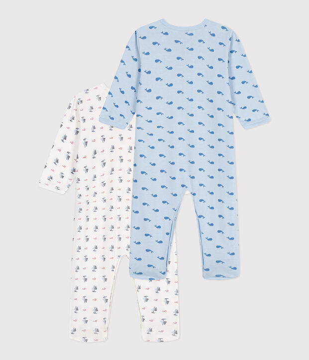 Lot de 2 pyjamas b&eacute;b&eacute; en coton imprim&eacute; multicouleur
