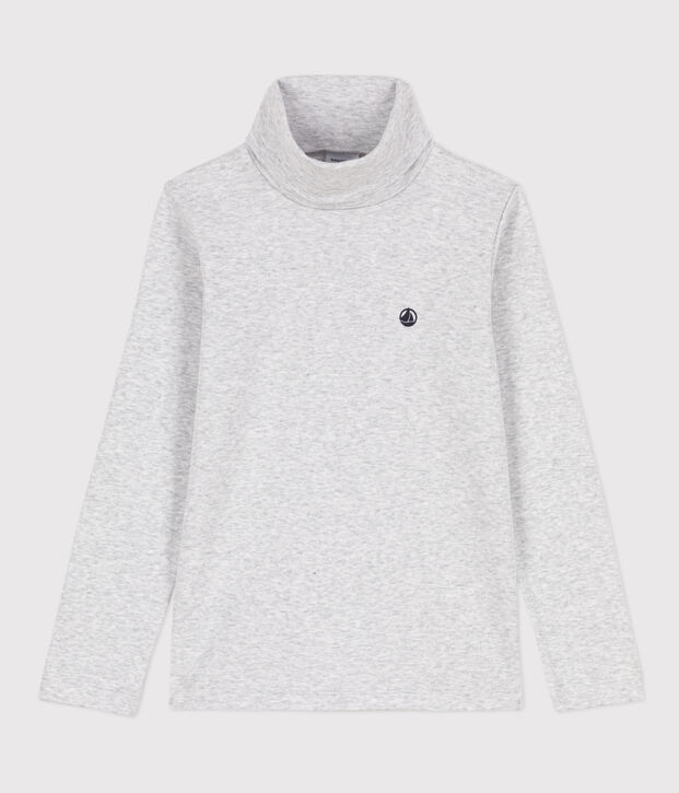 Sous-pull en coton enfant fille / gar&ccedil;on gris