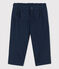 Leuke broek in stevige keperstof voor baby's blauw SMOKING