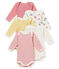 Lot de 5 bodies manches longues bébé fille variante 1