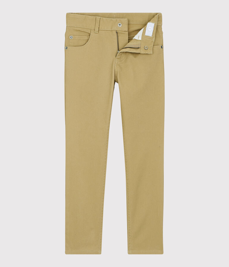 Jongens skinnybroek van twill beige JERRYCAN