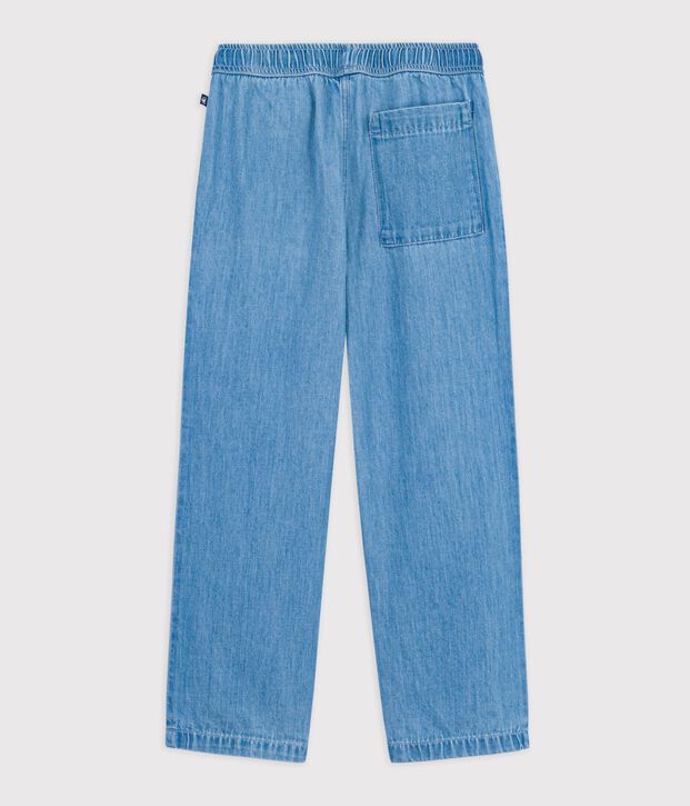 Pantalon enfant en denim bleu