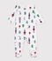 Pyjama b&eacute;b&eacute; en molleton ouverture dos imprim&eacute; No&euml;l blanc/multicouleur