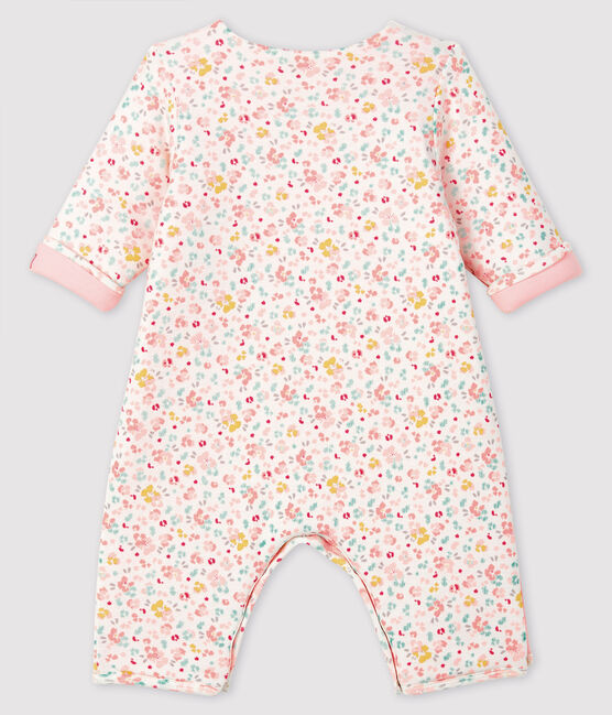Lang babypakje van ribstof wit MARSHMALLOW/wit MULTICO