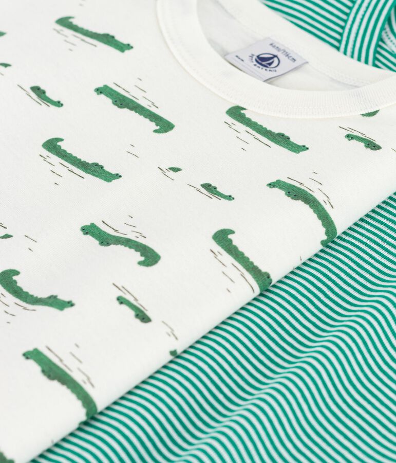 Lot de tee-shirts enfant en coton manches courtes imprim&eacute; multicouleur