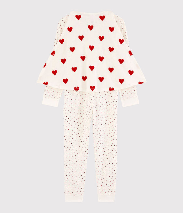 Jumpsuit superheldenkostuum voor babymeisjes, van biologisch katoen wit/rood