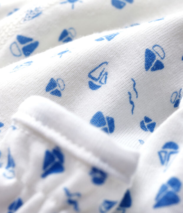 Lot bonnet naissance et moufles bateaux b&eacute;b&eacute; en coton biologique multicouleur