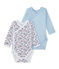 Set van 2 eerste body's met lange mouwen voor jongens wit LOT