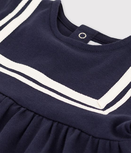 Robe style marin en coton bio bébé bleu SMOKING