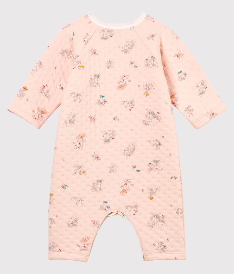 Pyjama in tubic voor babymeisjes roze FLEUR+FONTAINE/blauw MULTICO