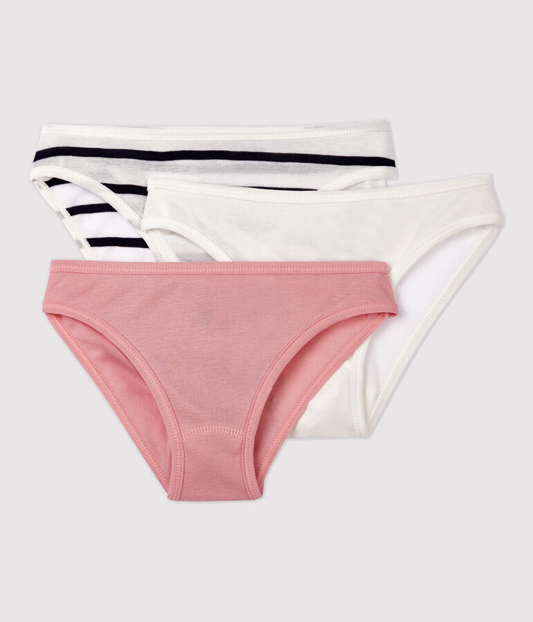 Set van 3 slips van dun katoen Dames multicouleur