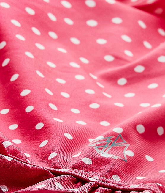 Maillot de bain bébé fille à pois rose PETUNIA/blanc MARSHMALLO