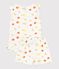 Pyjama short enfant en coton imprim&eacute; fruits blanc/multicouleur