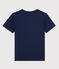 T-shirt manches courtes en coton enfant garçon bleu MEDIEVAL