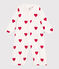 Combisac bébé en coton à col cœurs rouges blanc MARSHMALLOW/rouge TERKUIT