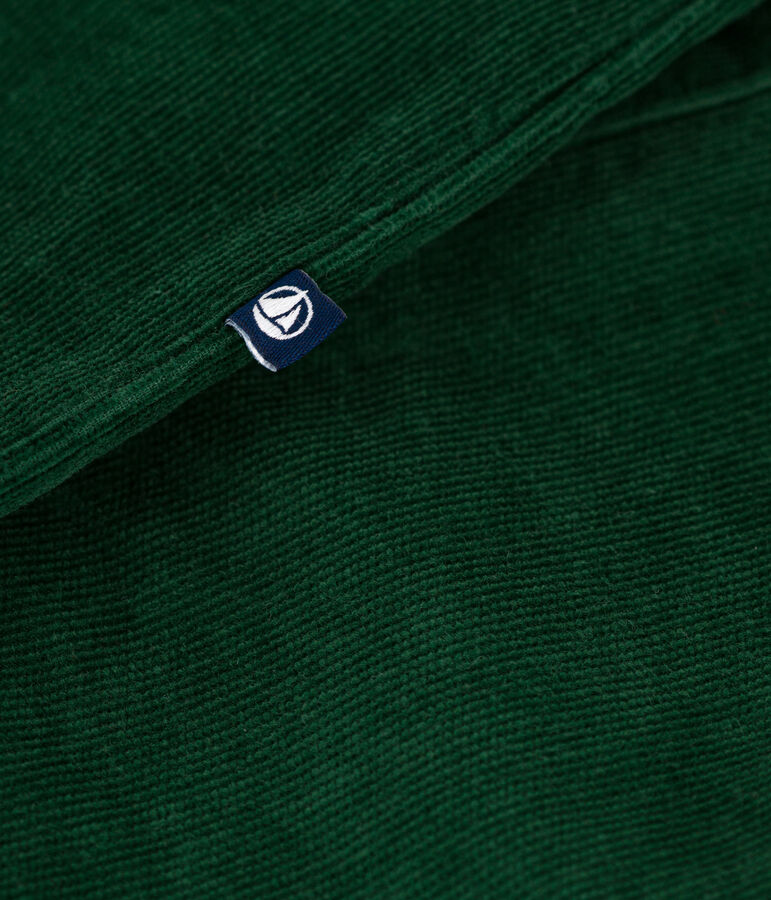 Lang babypakje in effen fluweel groen WILLOW