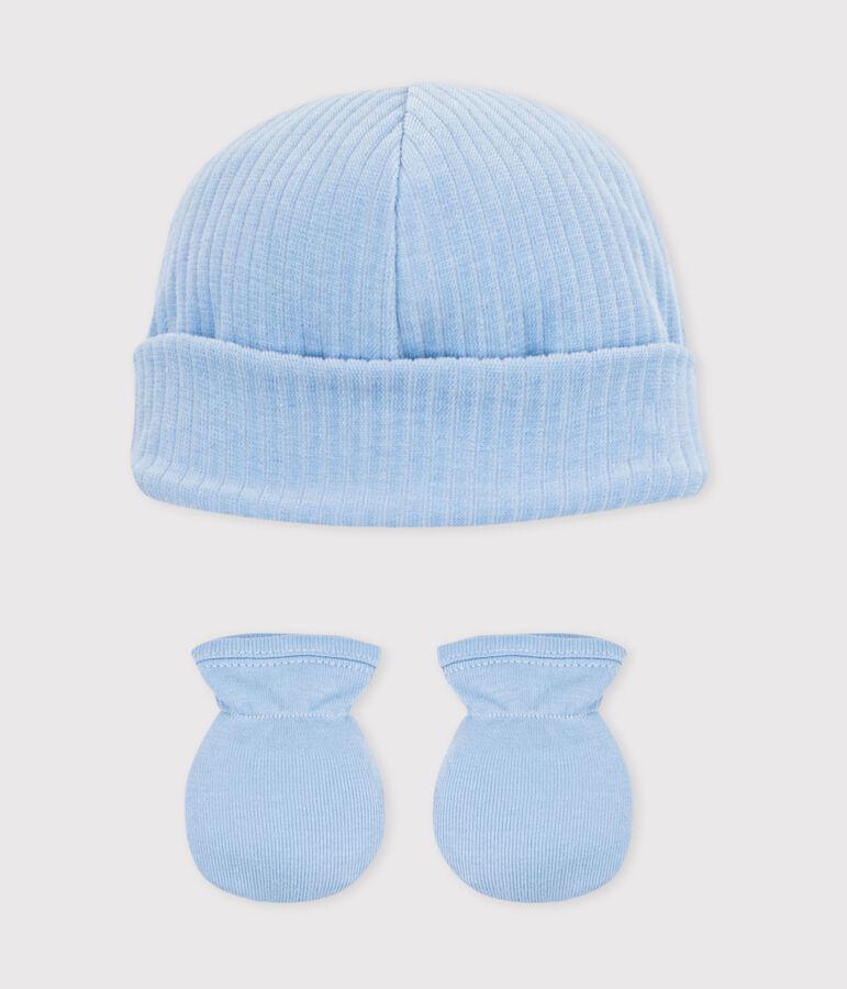 Lot de bonnet et moufles b&eacute;b&eacute; en coton variante 1