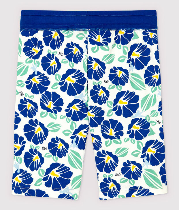 Katoenen bermuda voor jongens wit/multicouleur