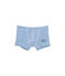 Jongensboxershort met milleraies-strepen blauw ALASKA/wit ECUME