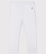 Legging bébé fille en côte 1x1 unie