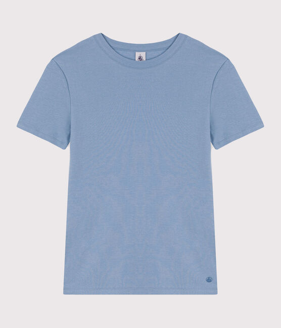 L'ICONIQUE, dames-T-shirt met ronde hals in katoen blauw AZUL