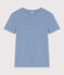 L'ICONIQUE, dames-T-shirt met ronde hals in katoen blauw AZUL