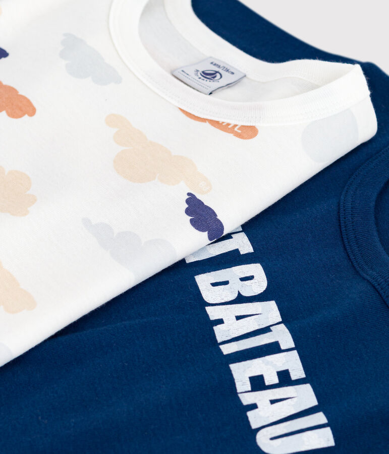 Lot de 2 pyjamas shorts enfant en coton multicouleur