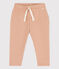 Effen broek in molton voor baby's beige VINTAGE