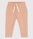 Effen broek in molton voor baby's