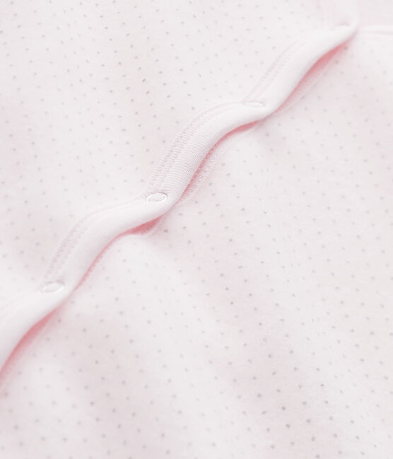 Warme meisjespyjama in fleece roze VIENNE/grijs MISTIGRI