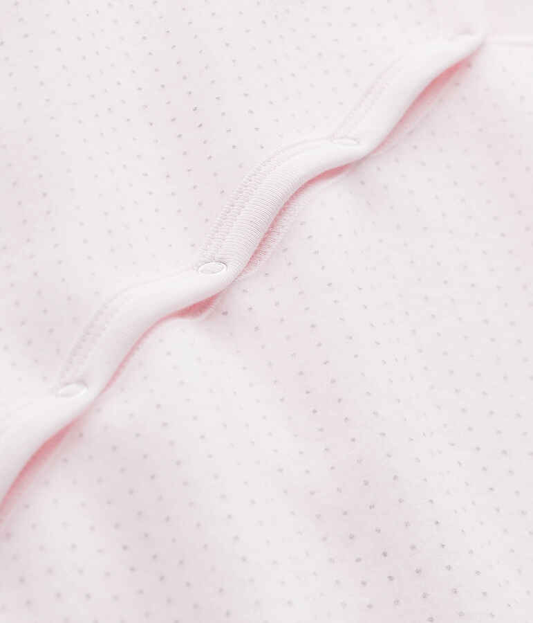 Combichaud fille en polaire rose/gris