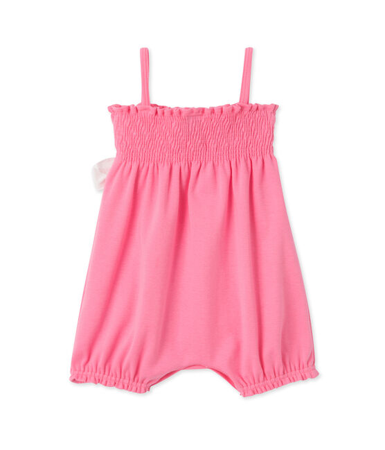 Combinaison courte bébé fille roze Petal