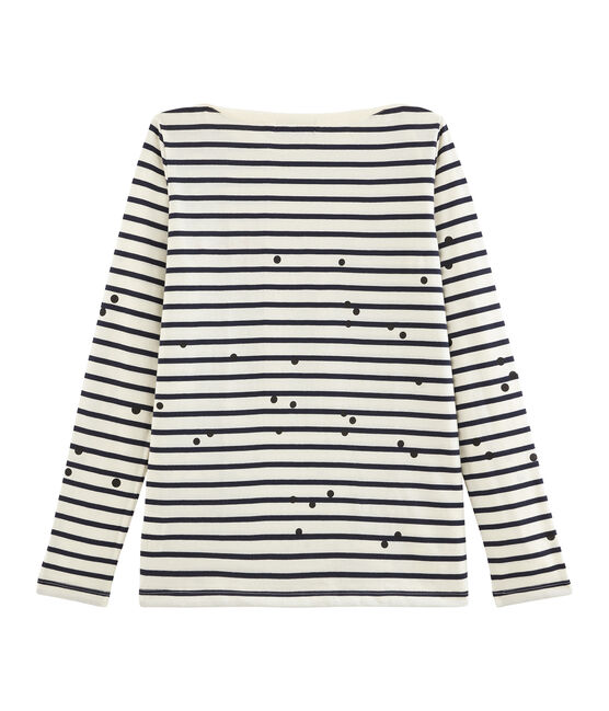 Marineshirt voor dames beige COQUILLE/blauw SMOKING