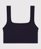 Brassière unie en coton et élasthanne femme bleu SMOKING