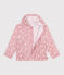 Windjack met bloemenprint voor kinderen roze CHARME/wit MARSHMALLOW