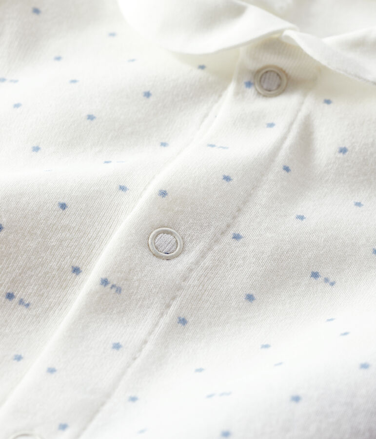 Body &agrave; col manches longues b&eacute;b&eacute; blanc/bleu