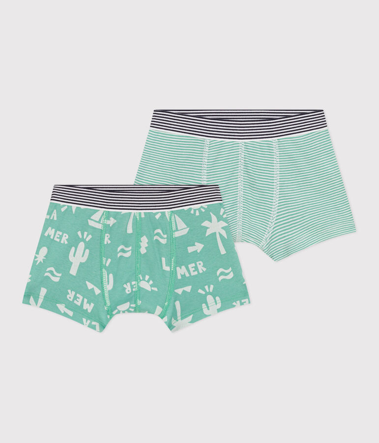Setje met 2 katoenen boxershorts met print voor kinderen multicouleur