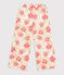 Katoenen kinderbroek met bloemen wit/multicouleur