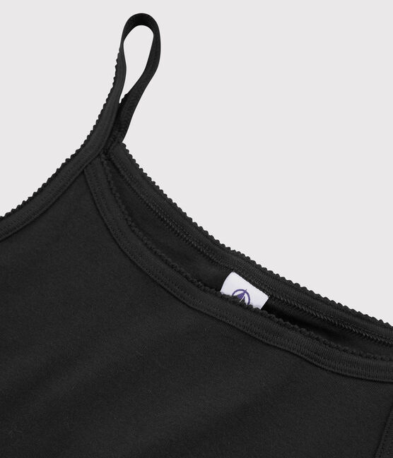 Chemise à bretelles iconique en coton Femme noir NOIR
