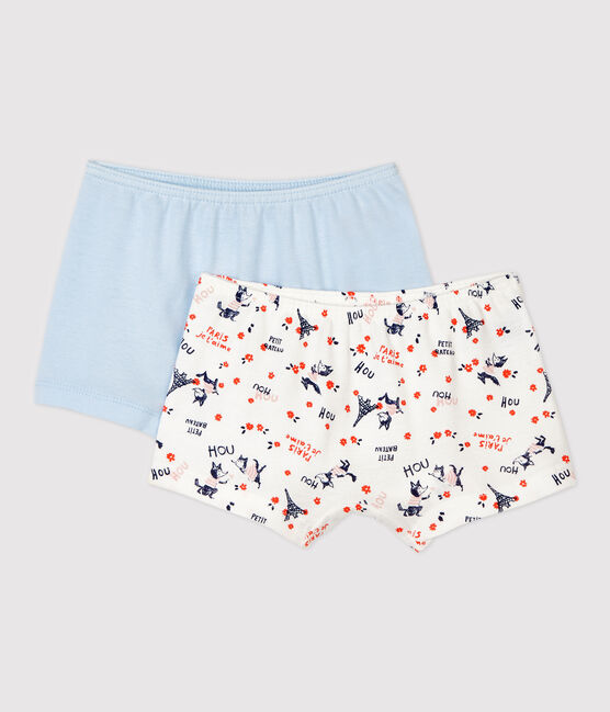 Lot de 2 shorties imprimé Paris petite fille en coton biologique variante 1