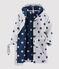 Jongensbadjas van badstof wit MARSHMALLOW/blauw MEDIEVAL