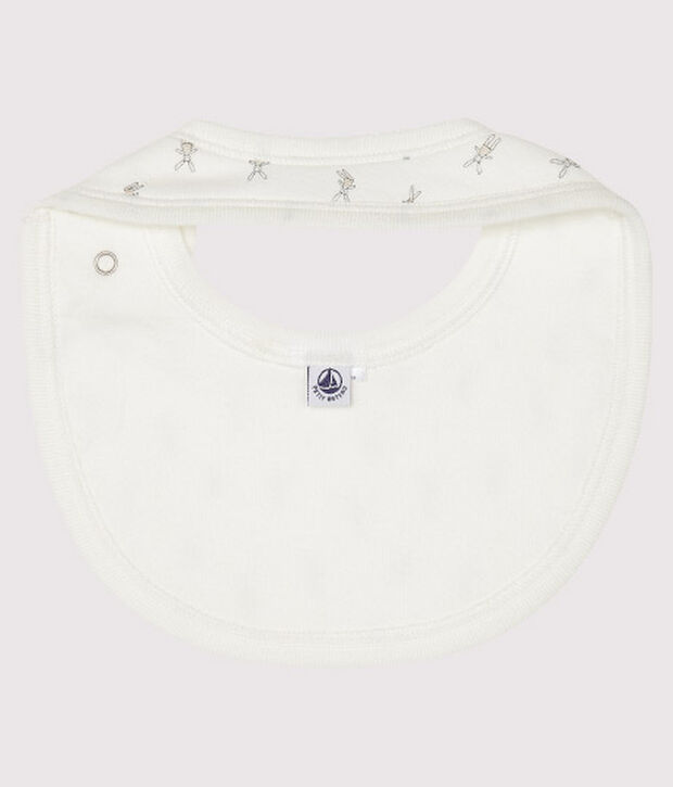 Bavoir naissance blanc/multicouleur
