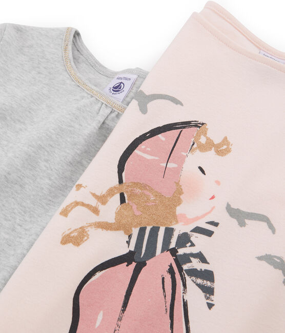 Set van twee T-shirts meisjes variante 1