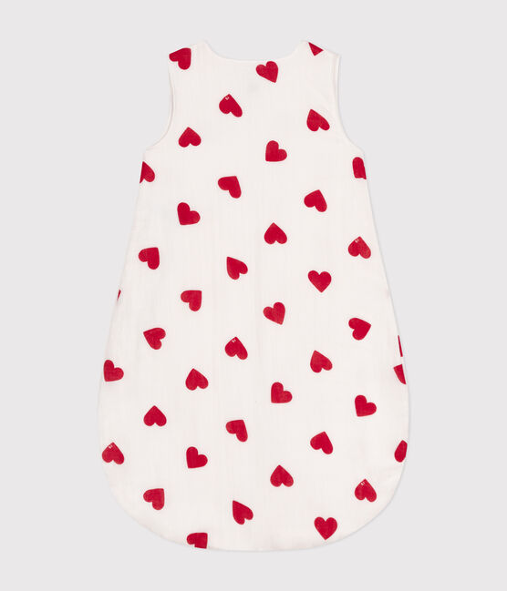 Babytrappelzakje in katoen TOG 1 wit MARSHMALLOW/rood TERKUIT