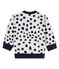 Sweatshirt bébé mixte Jean Jullien blanc MARSHMALLOW/ DOTTIES