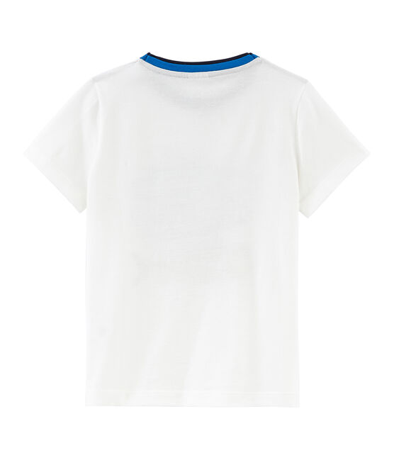 T-shirt met korte mouwen voor jongens wit MARSHMALLOW