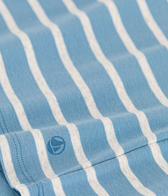 Tee-shirt L'ICONIQUE col rond en coton Femme AZUL/ MONTELIMAR