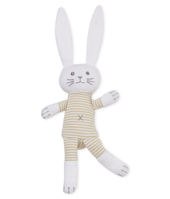 Babyknuffel konijn van jersey beige PERLIN/wit MARSHMALLOW