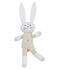 Babyknuffel konijn van jersey beige PERLIN/wit MARSHMALLOW
