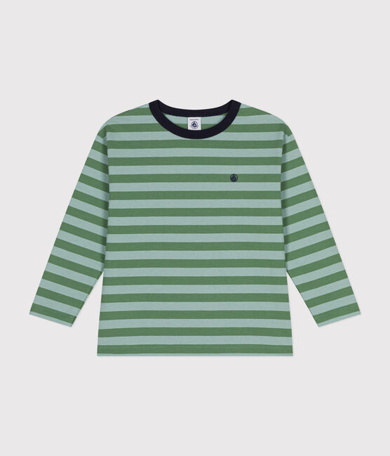 Jongens-T-shirt met lange mouwen van dunne jerseystof groen PALMERAIE/ PAUL